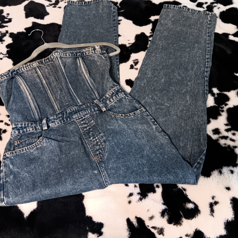 Stylish Blue Women's Denim Overalls